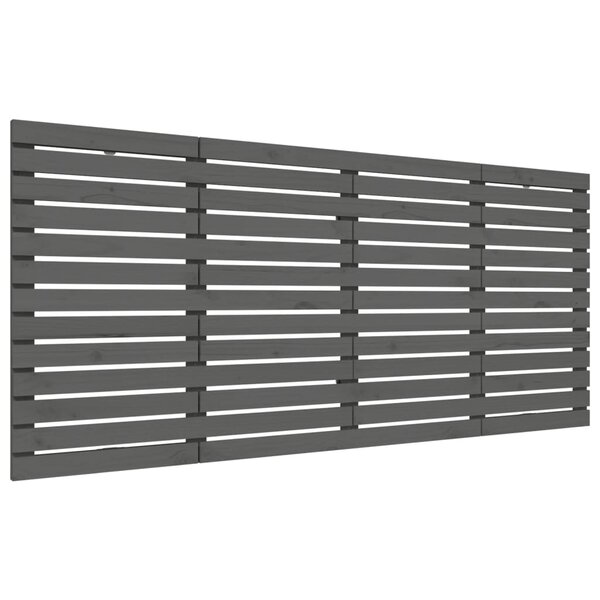 vidaXL Tête de lit murale Gris 166x3x91 5 cm Bois massif de pin