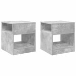 vidaXL Table d'appoint 2 Pièces Gris béton 40 5 x 40 x 45 cm