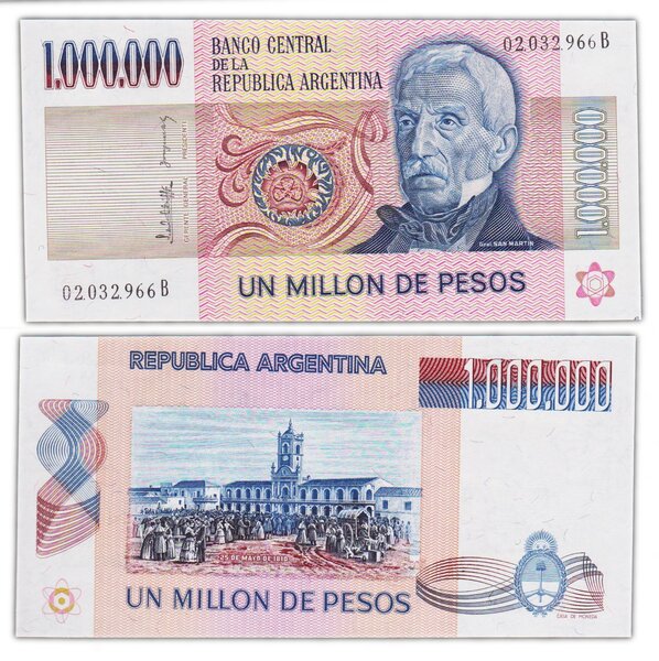 Billet de Collection 1000000 Pesos 1981 1983 Argentine - Neuf - P310 - 1 million de pesos
