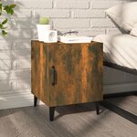 vidaXL Tables de chevet 2 Pièces Chêne fumé Bois d'ingénierie