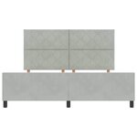 vidaXL Cadre de lit avec tête de lit Gris clair 180 x 200 cm Velours