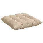 vidaXL Coussins de siège 4 Pièces Crème 40 x 40 x 6 cm Microfibre