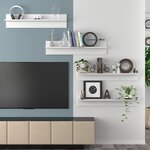 vidaXL Étagères murales 4 Pièces Blanc 80x11 5x18 cm bois d'ingénierie