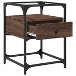 vidaXL Tables de chevet 2Pièces chêne marron 40x40x55cm bois d'ingénierie