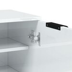 vidaXL Meuble chaussures Blanc brillant 59x35x100 5 cm Bois d'ingénierie