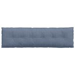 vidaXL Coussin de Dos Bleu 180 x 50 cm Tissu en velours côtelé