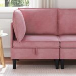 vidaXL Sofa avec rangement Rose Velours