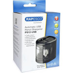 Taille-crayon électrique double PS12-USB, noir RAPESCO