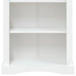 vidaXL Bibliothèque 4 niveaux Corona Pin mexicain Blanc 80x29x150 cm