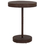 Vidaxl ensemble bar de jardin 5 pièces et coussins résine tressée marron