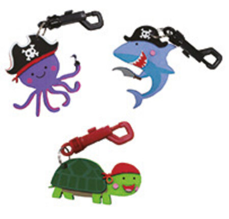 Kit enfant Porte-clefs Pirate : 18 formes mousse pour créer 3 porte-clés