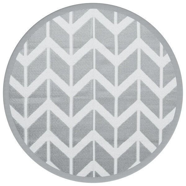 vidaXL Tapis d'extérieur gris Ø120 cm PP