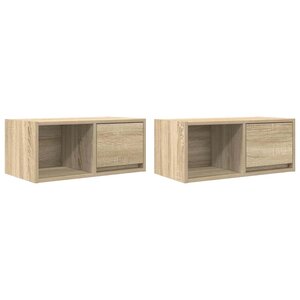 vidaXL Meubles TV 2 Pièces chêne sonoma 60x31x25 5 cm bois d'ingénierie