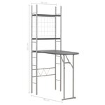 vidaXL Ensemble à dîner pliant 3 Pièces et étagère de rangement MDF acier