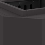 vidaXL Foyer sans fumée Noir 38 x 38 x 51 cm Acier