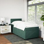 vidaXL Sommier à lattes de lit avec matelas Vert foncé 90x200 cm