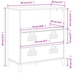 vidaXL Bibliothèque VIKEN gris anthracite 80x40x90cm bois d'ingénierie