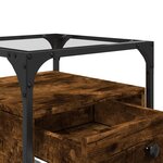 vidaXL Tables de chevet 2 Pièces chêne fumé 40x40x55 cm bois d'ingénierie
