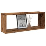 vidaXL Étagères murales cube 4 Pièces vieux bois 60x15x23 cm