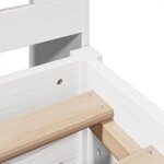 vidaXL Lit bibliothèque sans matelas blanc 180x200 cm bois pin massif