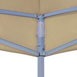 vidaXL Toit de tente de réception 2x2 m Beige 270 g/m²
