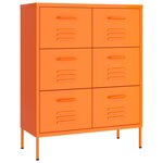 vidaXL Armoire à tiroirs Orange 80x35x101 5 cm Acier
