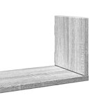 vidaXL Étagères murales 3 Pièces sonoma gris 58x18x18 cm bois ingénierie