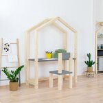 Bureau enfant cabane STOLLY bois blanc