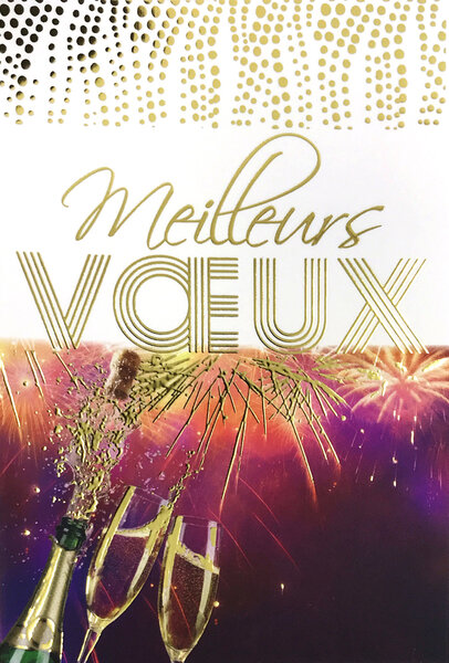 Carte Bonne Année Meilleurs Vœux Enveloppe12x17 5cm - La Poste Pro