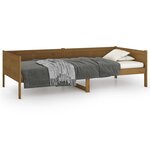 vidaXL Lit de jour marron miel bois de pin massif 80x200 cm