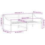 vidaXL Lit de jour sans matelas cire marron 90x190 cm bois pin massif
