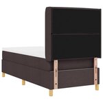 vidaXL Lit à ressorts avec matelas Marron 80 x 200 cm tissu
