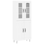 vidaXL Buffet haut Blanc 69 5x34x180 cm Bois d'ingénierie
