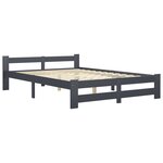 vidaXL Cadre de lit Gris foncé Bois de pin massif 160x200 cm