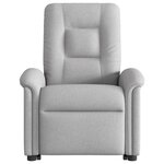 vidaXL Fauteuil de massage inclinable gris nuage tissu