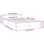 vidaXL Cadre de lit sans matelas bleu foncé 120x200 cm velours