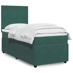 vidaXL Sommier à lattes de lit avec matelas Vert foncé 100x200 cm