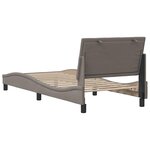 vidaXL Cadre de lit sans matelas taupe 90x200 cm tissu