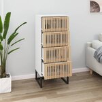 vidaXL Buffet haut blanc 40x30x95 cm bois d'ingénierie