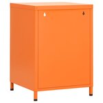 vidaXL Table de chevet Orange 35x35x51 cm Acier