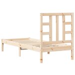 vidaXL Cadre de lit sans matelas 75x190 cm bois massif
