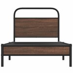 vidaXL Cadre de lit sans matelas 90x200cm chêne marron bois ingénierie