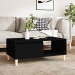vidaXL Table basse Noir 90x50x36 5 cm Bois d'ingénierie