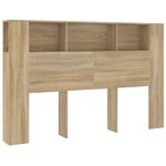 vidaXL Armoire de tête de lit chêne sonoma 160x18 5x104 5 cm