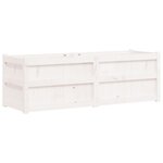 vidaXL Jardinière blanc 150x50x50 cm bois massif de pin