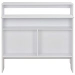 vidaXL Table de bar avec 2 dessus de table Blanc 130x40x120 cm