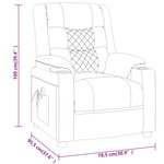 Vidaxl fauteuil inclinable cappuccino similicuir