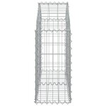 vidaXL Panier de gabions arqué 100x30x60/80 cm Fer galvanisé