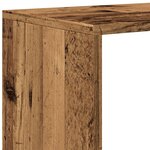 vidaXL Étagère séparatrice de pièce à 3 niveaux vieux bois 99x29x99 cm