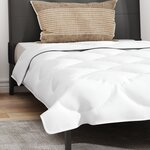 vidaXL Couette avec oreiller 2 Pièces Blanc 140 x 220 cm Microfibre